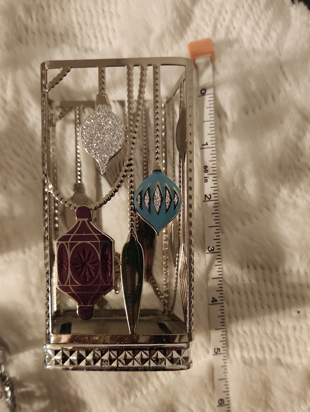 Bath And Body Works Holiday Foam Soap Holders - Silver with Multicolor Ornaments - Picture 3 of 3